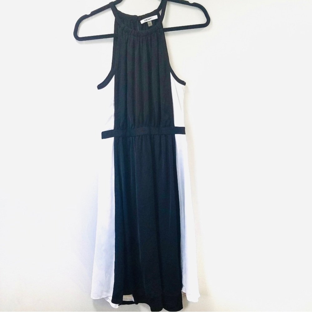 DKNYC Halter A Line Dress Color Block